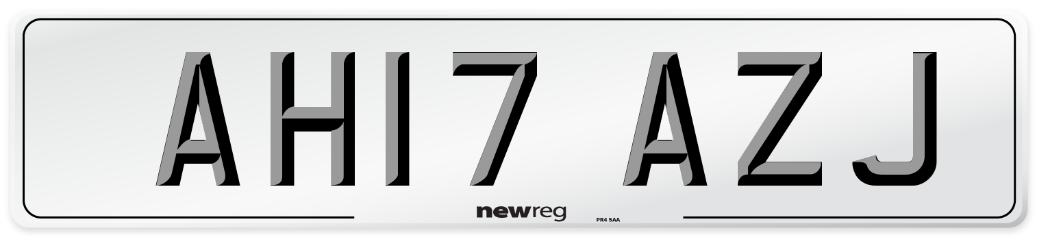 AH17 AZJ Number Plate from New Reg
